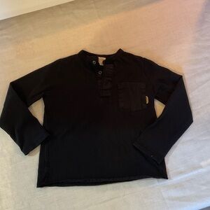 Zara Black Long Sleeve Kids Henley